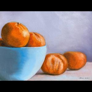 OIL PAINTING DEMO orange and bowl